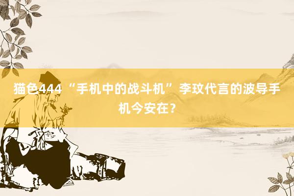猫色444 “手机中的战斗机” 李玟代言的波导手机今安在？