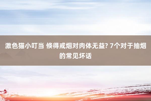 激色猫小叮当 倏得戒烟对肉体无益? 7个对于抽烟的常见坏话