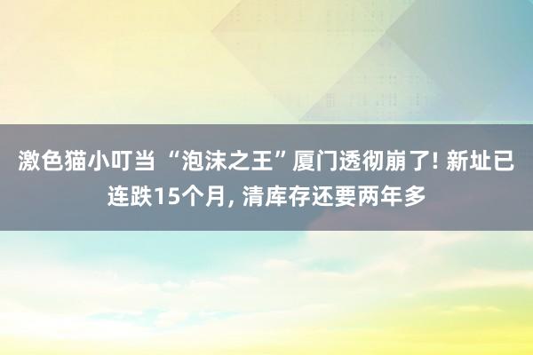 激色猫小叮当 “泡沫之王”厦门透彻崩了! 新址已连跌15个月， 清库存还要两年多