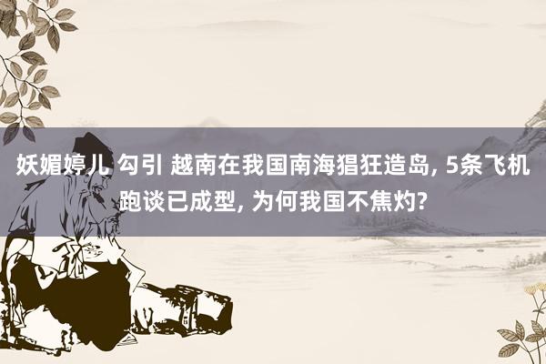 妖媚婷儿 勾引 越南在我国南海猖狂造岛， 5条飞机跑谈已成型， 为何我国不焦灼?