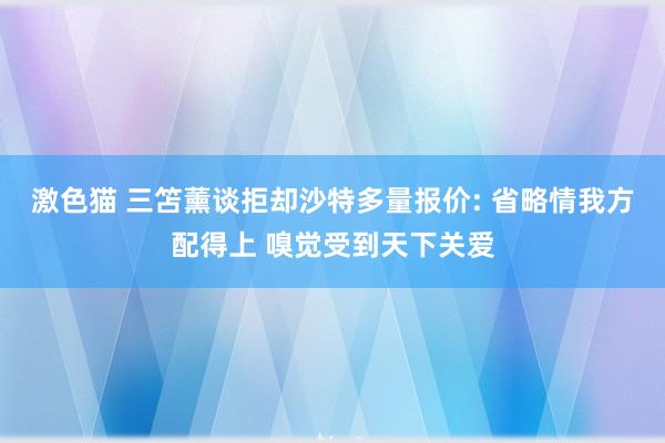 激色猫 三笘薰谈拒却沙特多量报价: 省略情我方配得上 嗅觉受到天下关爱